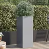 Image de Jardinière argenté 32x29x75 cm acier galvanisé