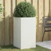 Image de vidaXL Jardinière, Bac à Fleurs, Pot de Plantes, Boîte à Fleurs, Jardinière Surélevée de Jardin Patio Terrasse, Blanc 841578