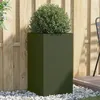 Image de vidaXL Jardinière, Bac à Fleurs, Pot de Plantes, Boîte à Fleurs, Jardinière Surélevée de Jardin Patio Terrasse, Vert Olive 841580