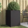 Image de vidaXL Jardinière, Bac à Fleurs, Pot de Plantes, Boîte à Fleurs, Jardinière Surélevée de Jardin Patio Terrasse, Noir 841583