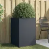 Image de vidaXL Jardinière, Bac à Fleurs, Pot de Plantes, Boîte à Fleurs, Jardinière Surélevée de Jardin Patio Terrasse, Anthracite 841585