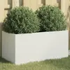 Image de Jardinière blanc 62x30x29 cm acier