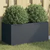 Image de Jardinière anthracite 62x30x29 cm acier