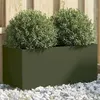 Image de vidaXL Jardinière, Bac à Fleurs, Pot de Plantes, Boîte à Fleurs, Jardinière Surélevée de Jardin Patio Terrasse, Vert Olive 841592