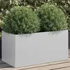 Image de Jardinière argenté 62x30x29 cm acier galvanisé