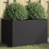 Image de Jardinière noir 62x40x39 cm acier