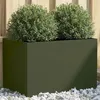 Image de Jardinière vert olive 62x40x39 cm acier