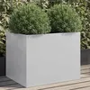 Image de vidaXL Jardinière, Lit Surélevé, Bac à Fleurs, Pot de Plantes, Boîte à Fleurs Jardin Patio Terrasse, Argenté 62x47x46 cm 841606