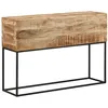 Image de Table console 110x30x75 cm bois de manguier massif brut et fer