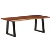 Image de Table basse marron miel 110x55x40 cm bois massif d acacia
