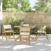 Image de Salon de jardin Vidaxl bambou beige 4 pieces