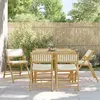 Image de Salon de jardin Vidaxl bambou blanc