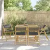 Image de Salon de jardin Vidaxl bambou gris 6 pieces