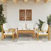 Image de vidaXL 5-delige Loungeset met kussens massief acaciahout3211801