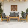 Image de vidaXL 5-delige Loungeset met kussens massief acaciahout3211802