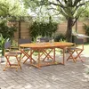 Image de vidaXL Tuinstoelen 4 st inklapbaar stof donkergrijs3208913