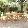 Image de vidaXL Chaises de jardin pliables lot de 4 blanc crème tissu3208916