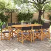 Image de vidaXL Chaises pliables de jardin lot de 8 gris foncé tissu3208921