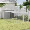 Image de vidaXL Niche pour Chien avec Cour, Cage pour Chiot avec Porte et Loquet, Maison avec Cour Étendue pour Animaux de Compagnie, 3214223