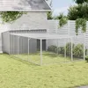 Image de vidaXL Niche pour Chien avec Cour, Cage pour Chiot avec Porte et Loquet, Maison avec Cour Étendue pour Animaux de Compagnie, 3214225