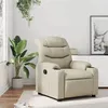 Image de vidaXL Fauteuil réglable similicuir crème