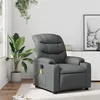 Image de vidaXL Fauteuil de massage, relaxation similicuir gris
