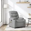 Image de vidaXL Fauteuil de massage, relaxation tissu gris clair
