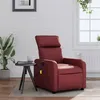 Image de vidaXL Fauteuil de massage, relaxation similicuir bordeaux