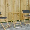 Image de vidaXL Table de jardin pliable 55x55x75 cm bambou, table de jardin en bambou, table de patio, meuble d’extérieur, table 365878