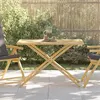 Image de vidaXL Table de jardin pliable 110x55x75 cm bambou, table de jardin en bambou, table de patio, meuble d’extérieur, table 365879