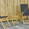Image de vidaXL Table de jardin pliable Ø45x45 cm bambou, table de jardin en bambou, table de patio, meuble d’extérieur, table 365880
