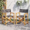 Image de vidaXL Chaises de réalisateur pliables lot de 2 gris foncé tissu, chaise de metteur en scène pliante, chaise de metteur en 365838