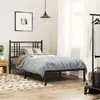Image de vidaXL Bedframe met hoofdbord metaal zwart 100x190 cm376318