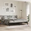 Image de vidaXL Bedframe met hoofdbord metaal zwart 183x213 cm376329