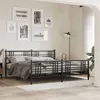 Image de vidaXL Cadre de Lit Métal avec Tête de Lit/Pied de Lit, Sommier à Lattes, Lit Adulte, Lit Double de Chambre à Coucher 376349