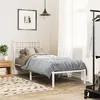 Image de vidaXL Bedframe met hoofdbord zonder matras metaal wit 75x190 cm376363