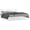 Image de vidaXL Bedframe met hoofdbord metaal wit 183x213 cm376378