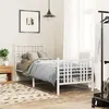 Image de vidaXL Cadre de Lit Métal avec Tête de Lit/Pied de Lit, Sommier à Lattes, Lit Adulte, Lit Simple de Chambre à Coucher 376382