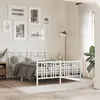 Image de vidaXL Cadre de Lit Métal avec Tête de Lit/Pied de Lit, Sommier à Lattes, Lit Adulte, Lit Double de Chambre à Coucher 376388