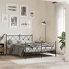 Image de vidaXL Cadre de Lit Métal avec Tête de Lit/Pied de Lit, Sommier à Lattes, Lit Adulte, Lit Double de Chambre à Coucher 376520