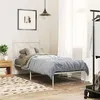 Image de vidaXL Cadre de lit métal sans matelas avec tête de lit blanc 75x190cm 376541