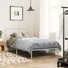 Image de vidaXL Cadre de lit métal sans matelas avec tête de lit blanc 90x190cm 376543