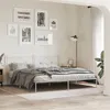 Image de vidaXL Bedframe met hoofdbord metaal wit 183x213 cm376556