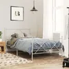 Image de vidaXL Bedframe met hoofd- en voeteneinde metaal wit 107x203 cm376565