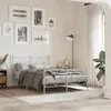 Image de vidaXL Cadre de Lit Métal avec Tête de Lit/Pied de Lit, Sommier à Lattes, Lit Adulte, Lit Double de Chambre à Coucher 376567