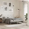 Image de vidaXL Cadre de Lit Métal avec Tête de Lit/Pied de Lit, Sommier à Lattes, Lit Adulte, Lit Double de Chambre à Coucher 376570