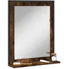 Image de Miroir de salle de bain et étagère chêne fumé bois d’ingénierie