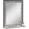 Image de vidaXL Badkamerspiegel met schap 50x12x60 cm hout grijs sonoma eiken842419