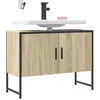 Image de vidaXL Armoire Lavabo de Salle de Bain, Placard sous Vasque avec Porte, Meuble de Rangement, Organisateur de Toilette 842462