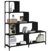 Image de vidaXL Boekenkast 4-laags 139x33,5x149 cm bewerkt hout zwart842476